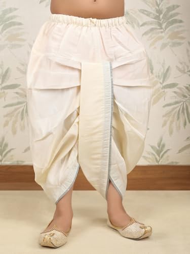 Image of POLKA TOTS Pure Cotton Traditional Dhoti Kurta Set for Baby Boys, Toddlers & Kids | Soft and Breathable Cotton Ethnic Dress for Festivals and Weddings | Traditional Elegant Indian Festive Clothing
