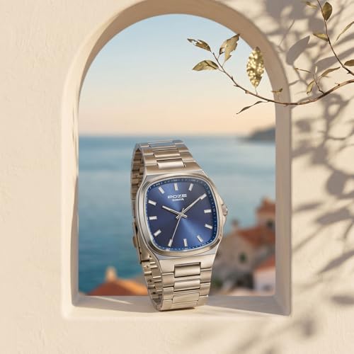 Image of Sonata Poze 9 with Quartz Analog with Sheet Metal Strap Watch for Men