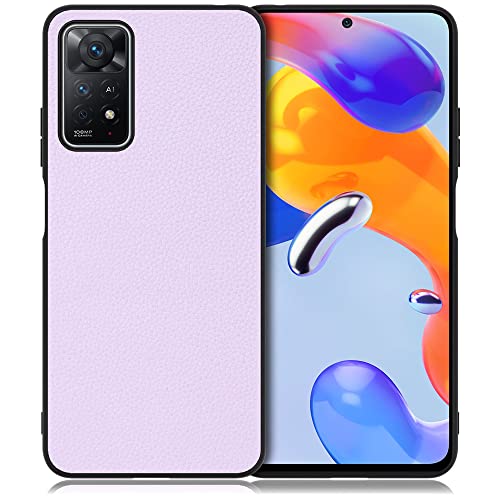 LOOF LUXURY-SHELL �{�v ���U�[ �X�}�z�P�[�X for Xiaomi Redmi Note 11 Pro 5G �p �P�[�X �J�o�[ �X�g���b�v�z�[�� �V���v�� �ϏՌ� ���^ �y�� leather [���x���_�[]