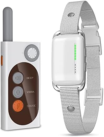 Dog Shock Collar, Electric Dog Training Collar with Remote Waterproof Rechargeable E-Collar for Dogs with 16 Levels Beep Vibration Shock or Recording Function