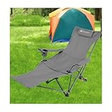 HUFIREHU Letto Singolo A Scomparsa Materasso Pieghevole Singolo Brandina da Campeggio Lettini da Spiaggia Pieghevoli Portatili Adatto per Il Campeggio E Il Pisolino(Black,165 * 53CM_Basic)