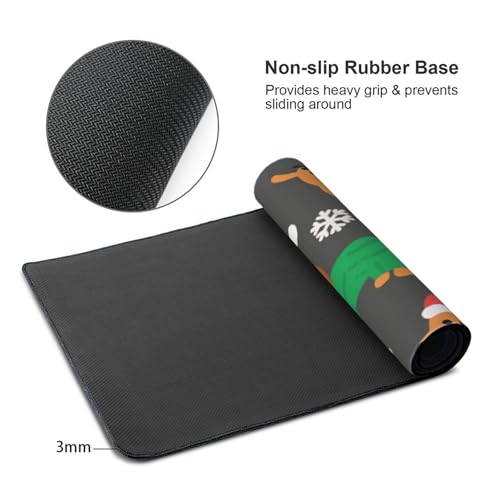 Tapis de souris teckel XXL de 90x40 cm pour bureau et clavier - 3