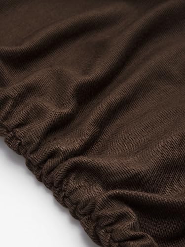 CIDER Lace Long Sleeve Tops for Women V Neck Trim Ruched Detail Slim Fit Blouse Solid Basic Tee Casual Top3