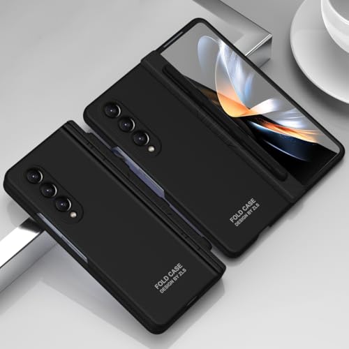 Coque rigide Galaxy Z Fold 4 noire premium à rabat magnétique