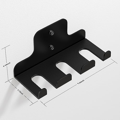 Image of JNIHEEP Olympic Barbell Hanger,Garage Gym Bar Wall Rack,Vertical Barbell Mount Rack,Black Powder Coated,Space Saving Commercial or Home Gym Accessory,Holds Under 33mm Bar Size