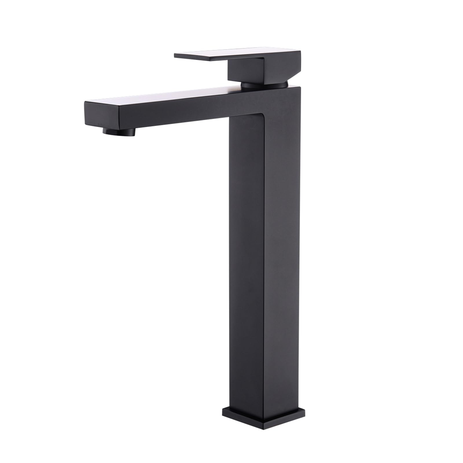 Robinet mitigeur noir mat grand modèle pour lavabo de salle de bains moderne
