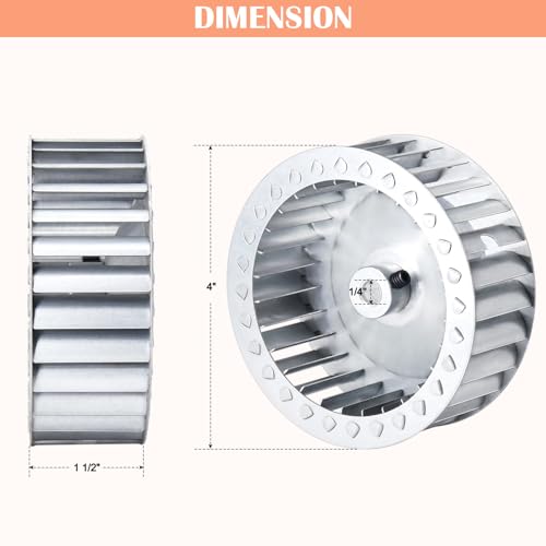Image of Hiorucet LA11AA005 Blower Wheel, P441-1146, LA11AA004, LA11AA006, P4411146 Draft Inducer Motor Wheel for HVAC Brand Carrier Bryant Payne Furnace, Used with Carrier Inducer Motor 318984-753, HC21ZE117.