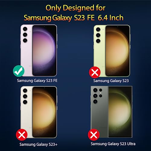Image of QsmQam 3 Pieces Tempered Glass for Samsung Galaxy S23 FE and 3 Pieces Rear Camera Protector, 9H Hardness, Anti-Scratch, Glass Protection for Samsung Galaxy S23 FE