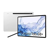 Samsung Galaxy Tab S8+, 12,4 Zoll, 256 GB interner Speicher, 8 GB RAM, Wi-Fi, Android Tablet inklusive S Pen, Silver, inkl. 36 Monate Herstellergarantie [Exklusiv bei Amazon]