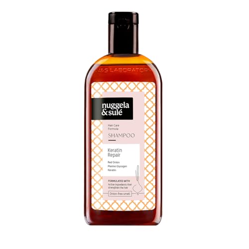 Nuggela & Sulé Shampoo Riparatore alla Cheratina - Forza & Vitalitá. Con Estratto di Cipolla Rossa, Cheratina e Acido Ialuronico. Senza Siliconi, né Sali, né Sulfati. 1 x 250 ml