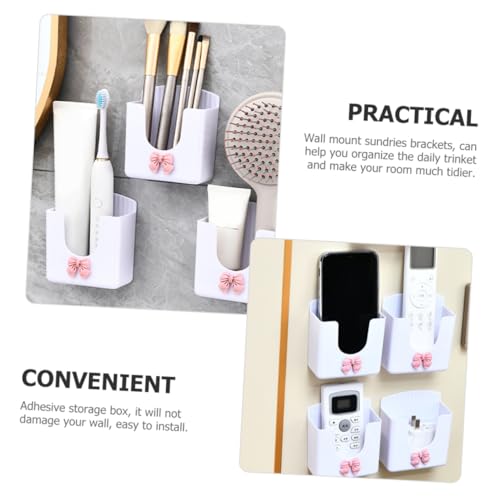 4 Pezzi Supporti Parete Adesivi per Telecomando e Telefono Organizer Salvaspazio per Camera e Smartphone e