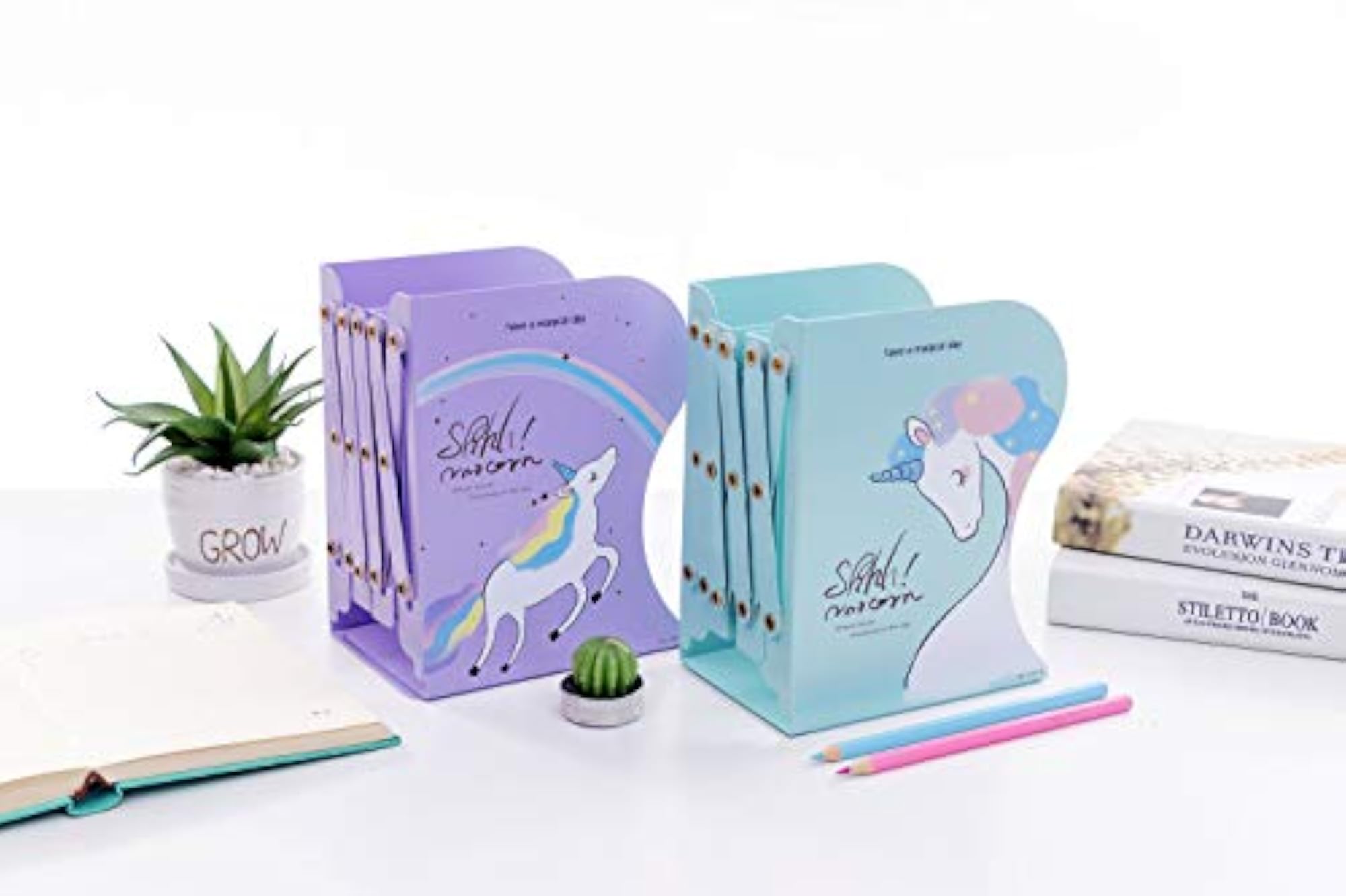 Multipurpose Expandable Bookcase Desktop Bookend