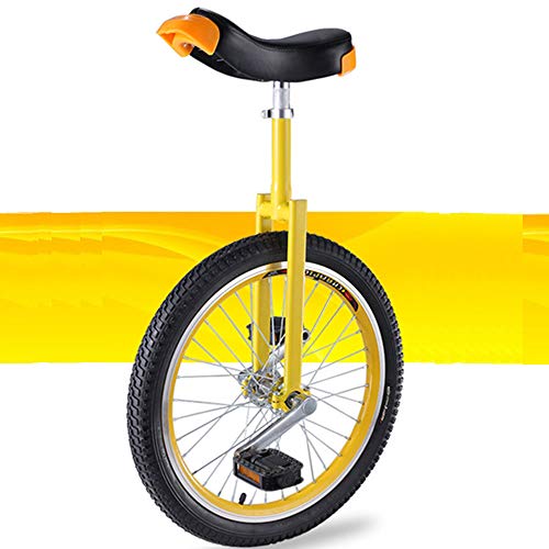 Monociclo de 18 pulgadas con soporte de almacenamiento resistente amarillo 2