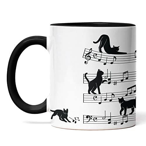 Kit Copo Viagem e Caneca Gato Musical Cat Lover
