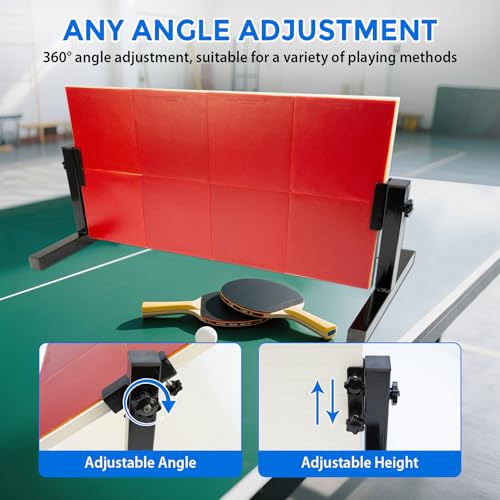 Tischtennis Rebound Board,Tischtennis Returnbrett Mit 8 Gummis,360°Winkelverstellung Ping Pong Sparring Rebound Board,Pro Return RüCksprungbrett Returnboard TrainingsgeräT,Für Indoor Selbst Training