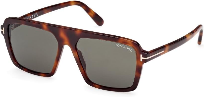 Tom Ford Vincent Green Square Men's Sunglasses FT1176 53N 56