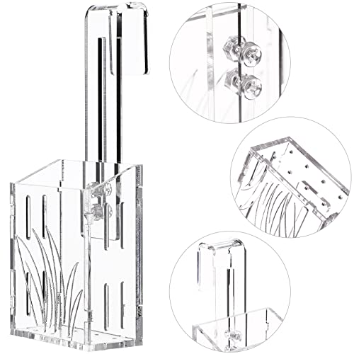Popetpop Fish Tank Transparent Decs - Water Planter Hanging Aquatic Holder Fish Tank Aquarium Planting Cup Crystal Glass Aquatic Garden Kit Indoor Sturdy Water Plant Container #TOP1