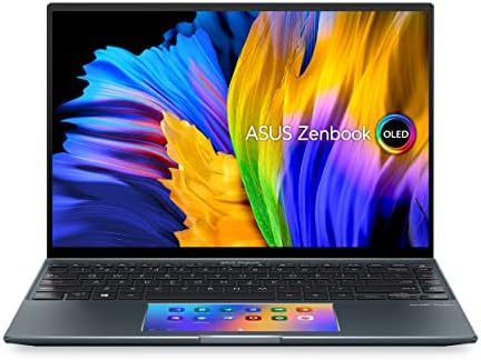 ASUS ZenBook 14X OLED Laptop, 14” 2.8K 16:10 Touch Display, Intel Core i7-1260P CPU, NVIDIA GeForce MX550, 16GB RAM, 512GB SSD, Windows 11 Home, Pine Grey, UX5400ZB-DB74T