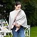 Knit Nursing Cover for Baby Breastfeeding, Breathable and Soft, Wide Neck with Stretch for Easy View (Grey)