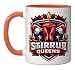 Stirrup Queens OB GYN Nurse Medical Team Pride Ceramic Mug, Orange/White
