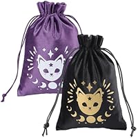 CREATCABIN Bolsas de Terciopelo con Cordón para Cartas de Tarot,