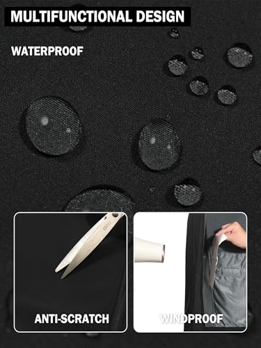 Mens Vests Outerwear Removable Hood Windproof Golf Vests for Men Softshell Sleeveless Jacket with 6 Pockets3