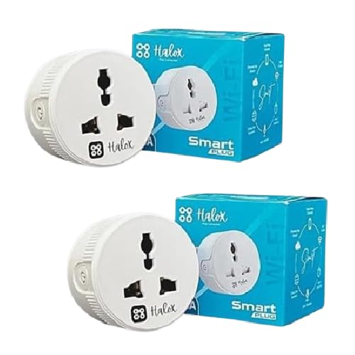 HALOX 10A Smart Wi-Fi Plug Smart & Remote Controlled Plugs Suitab...