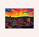 ZYANART US CITY Pop-Art-Wanddekoration, Poster und Drucke, 