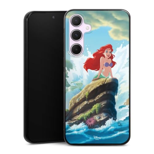 DeinDesign Silikon Hülle kompatibel mit Samsung Galaxy A55 5G Case schwarz Handyhülle Meerjungfrau Arielle die Meerjungfrau Offizielles Lizenzprodukt