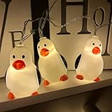 Hoolight 10 LED 6.8ft Penguin String Lights Battery Operated LED Fairy Lights for Bedroom Baby Room Birthday Party Decoration (8Mode)