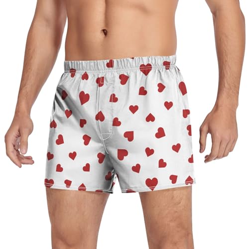 Men's Boxer Shorts, Cotton Boxers Underwear Soft Sleep Short Loose Boxers Button Fly S-XXL3