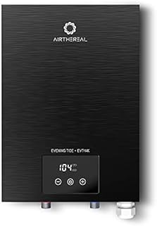 Airthereal Electric Tankless Water Heater 14kW, 240Volts - Endless On-Demand Hot Water - Self Modulates to Save Energy Use - Small Enough to Install Anywhere - for 1 Shower, Evening Tide series