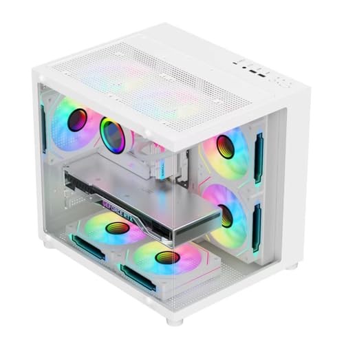 Gabinete Gamer G-Fire CG300W M-ATX, Branco com Vidro Temperado, USB Tipo C, Sem Fonte e Ventoinhas