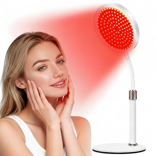 Warmforwel Lampe Lumière Rouge & Infrarouge 660nm 850nm – Appareil Bien-Être LED à Bras Réglable, 100 LEDs, 9 Niveaux de Luminosité, Minuterie 15–45...