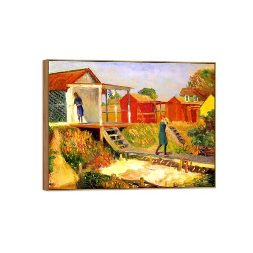 William Glackens Beach 2 pour habiller un mur vide avec un cadre en bois 40x30