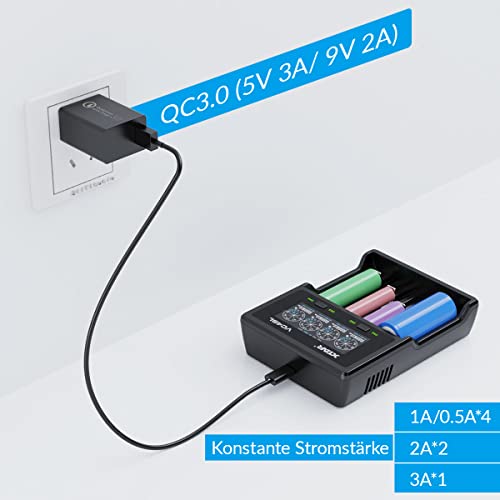 Chargeur XTAR VC4SL intelligent li-ion avec écran LCD précis