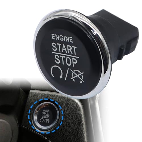 NLQR Push Start Button fit for Dodge Challenger Durango Grand Caravan fit for Jeep Grand Cherokee Commander fit for Chrysler 300 Town and Country fit for Ram C/V Push To Start Ignition Kit 1FU931X9AC