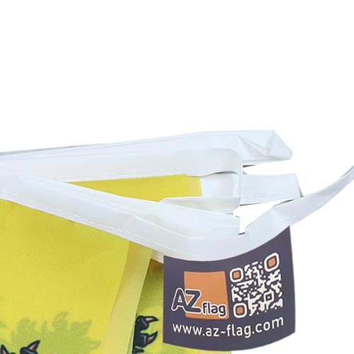 Image of AZ FLAG Flanders 6 meters BUNTING Flag 20 flags 9'' x 6'' - Belgium - Flemish STRING flags 15 x 21 cm