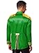 Moggemol Men's Halloween SGT Sergeant Pepper Costume Budget Jacket Cosplay Rock Band 60s Hippy Satin Coat Green Large