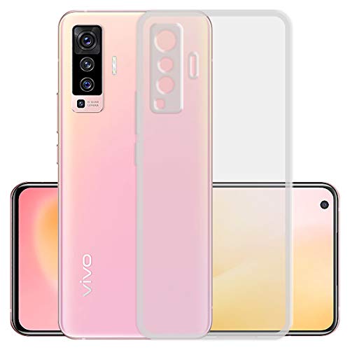 Image of Amazon Brand - Solimo Anti Dust Plug Mobile Cover (Soft & Flexible Back case), for Vivo X50 (Transparent)