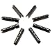 12/24/36/48 PCS Metal Aglets DIY Shoelaces Repair Shoe Lace Tips Replacement End (24PCS, Ebony)