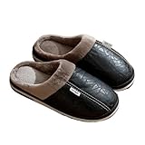 Parfait for l'hiver : gardez vos pieds au chaud et confortables pendant les mois froids de l'hiver avec ces chaussons en peluche douce.
