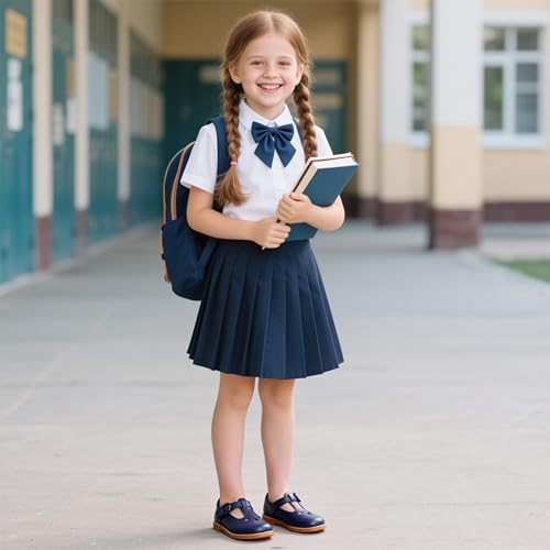 Image of Kiderence Toddler Girl Mary Jane School Uniform Dress Shoes Oxford Flats