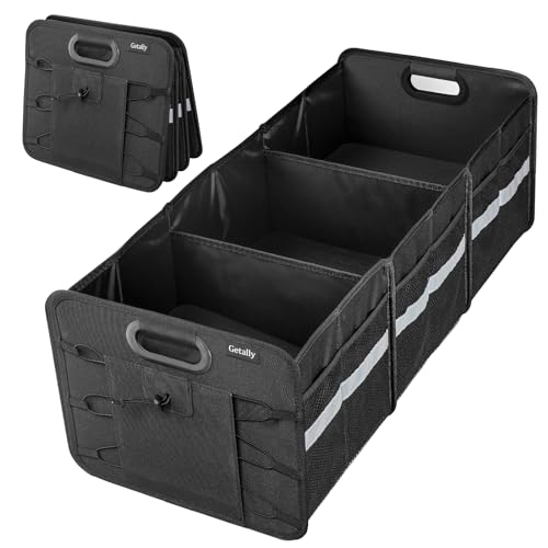 Getally Trunk Organizer for Car， Collapsible Trunk Organizer with Multi ...