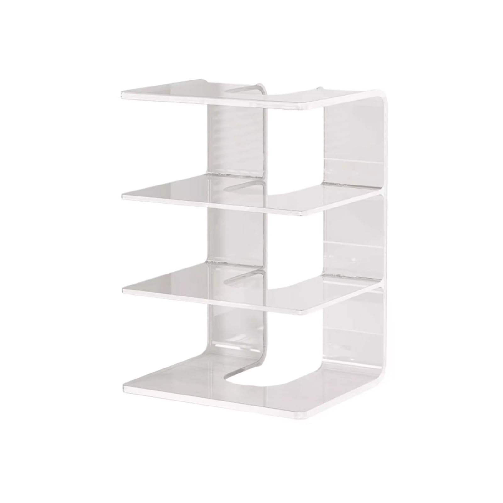 Zhaoj24-05 Bookcase Transparent Acrylic 4 Slots Bookshelf Desktop Sorter Organiser Rack