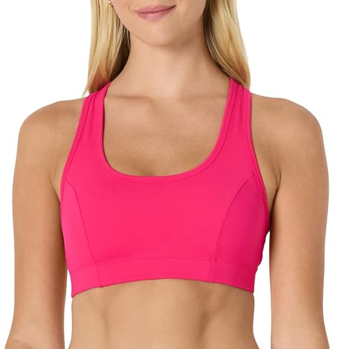 Amazon Essentials Soutien-Gorge pour le Sport, la Gym et l’Entraînement Active Total Train, Dos Nageur, Soutien Moyen Femme, Rose Incandescent, L