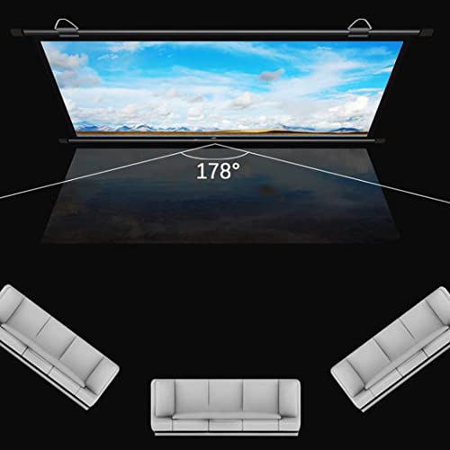 Pantalla Manual Portátil Para Proyector Pull Down HD miniatura 2