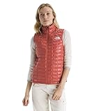 THE NORTH FACE Women's Thermoball Vest | Lightweight Zip Up Vest with Synthetic Insulation, Wind Resistant Fabric, & Water Repellent Finish, Mars Dust, Large