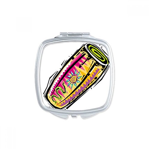 Miroir compact carré multicolore Mexique pour sac à main féminin - 2