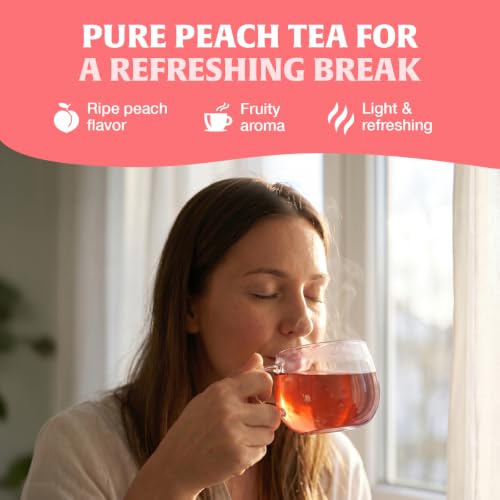 Image of HANDPICK Peach Fruit Tea(80 Teabags) Fruity, Floral & Refreshing Flavor